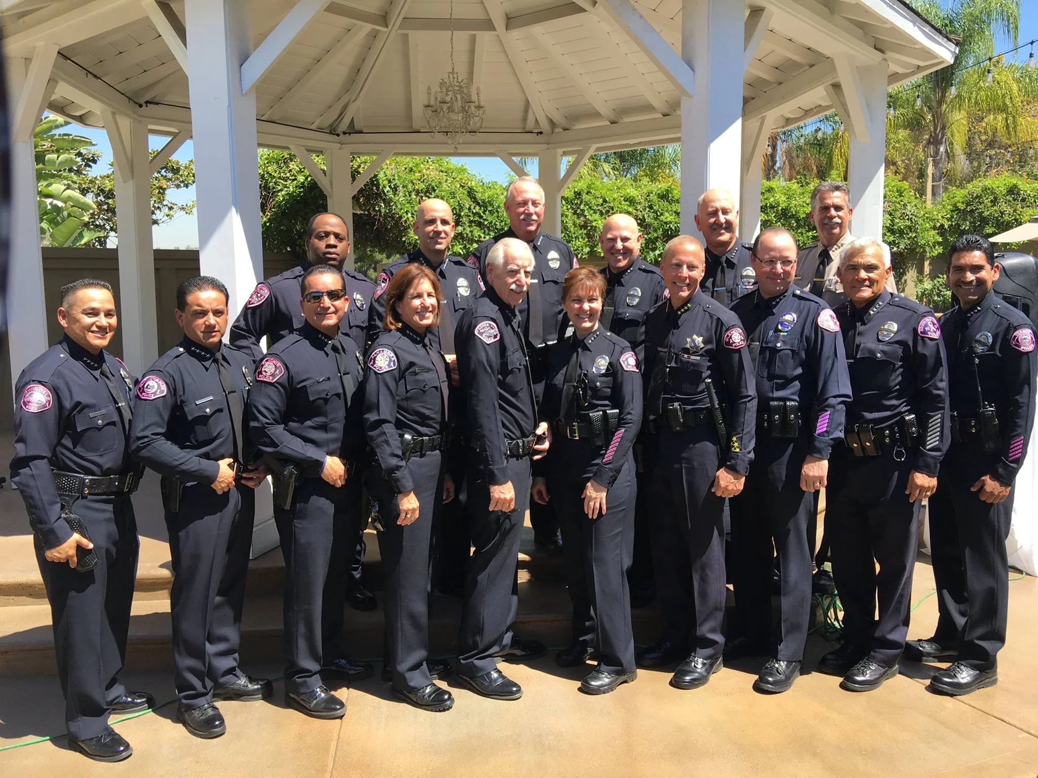 Downey police officers to wear pink patches for breast cancer awareness