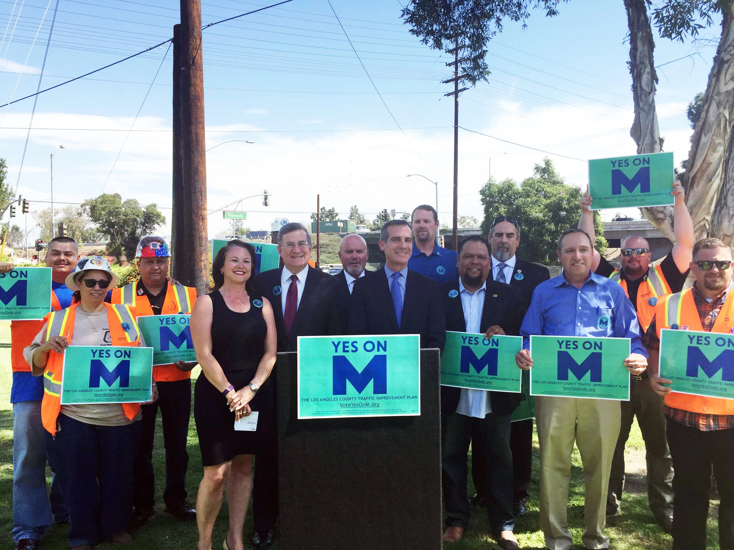 L.A. mayor Eric Garcetti stops in Downey to pitch Measure M