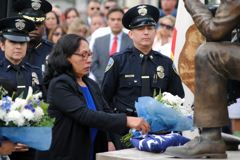 Downey adds Ricky Galvez's name to fallen officer memorial