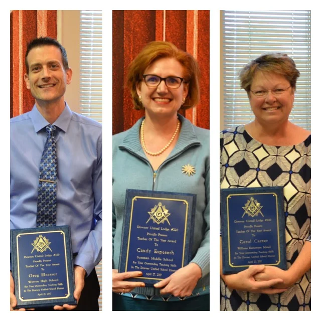 Downey Masonic Lodge names its Teachers of the Year
