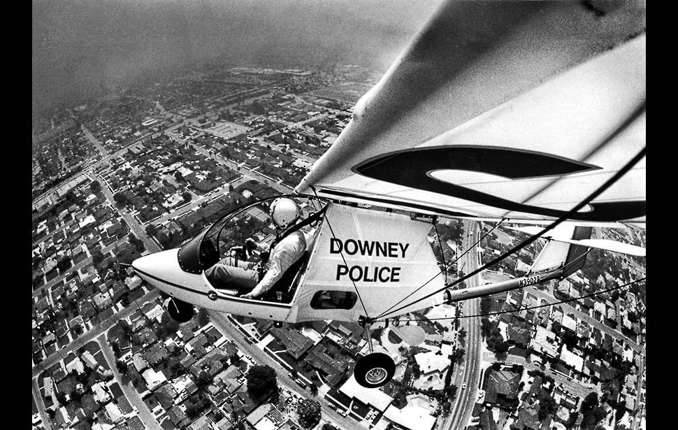 Los Angeles Airways operated a helipad near Bellflower Boulevard and Imperial Highway. Photo courtesy L.A.Times