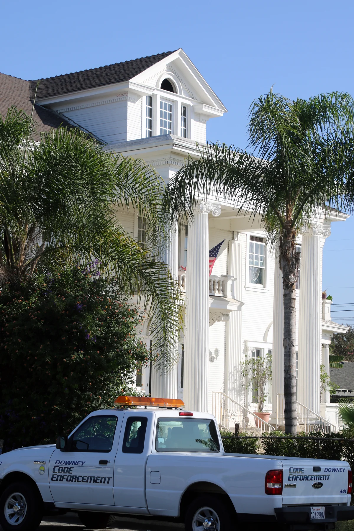 City crews began clean-up efforts at the Rives Mansion property Wednesday. Photo by Eric Pierce