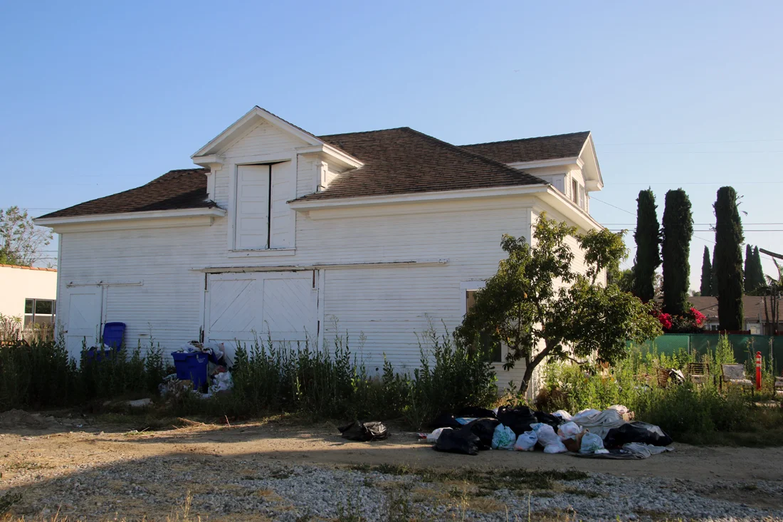 Clean-up efforts began at the Rives Mansion on Wednesday. Photo by Eric Pierce