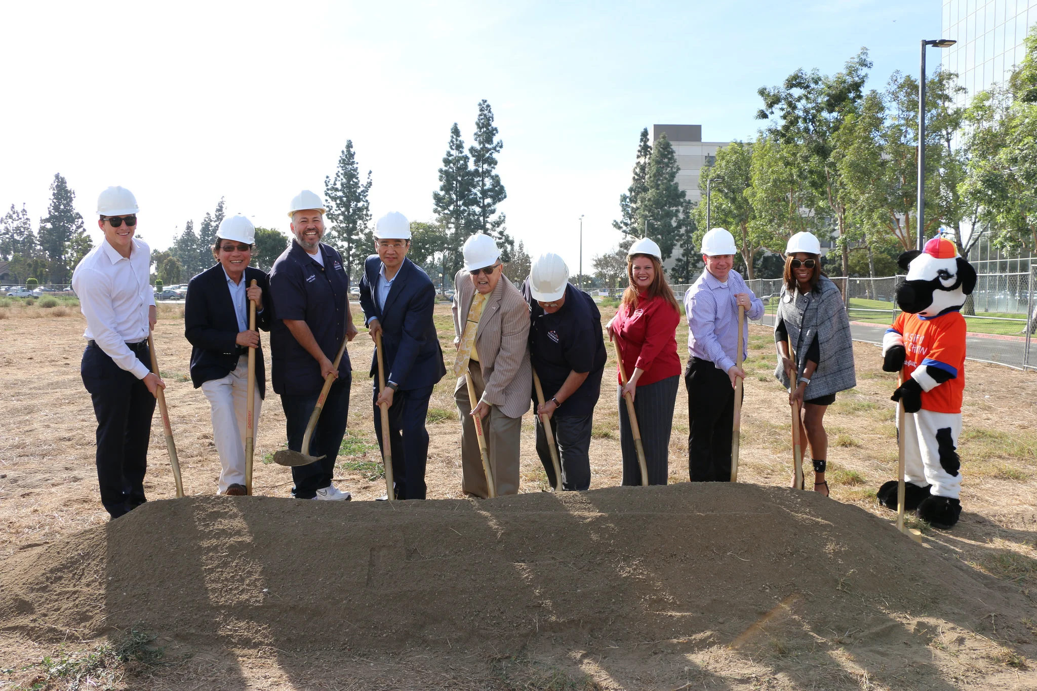 Officials break ground on the new Fitness Village. City of Norwalk photo.