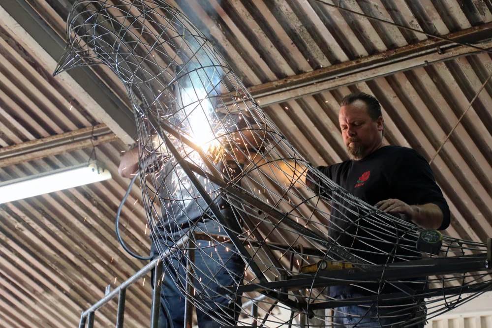 Downey’s Rose Parade float enters home stretch