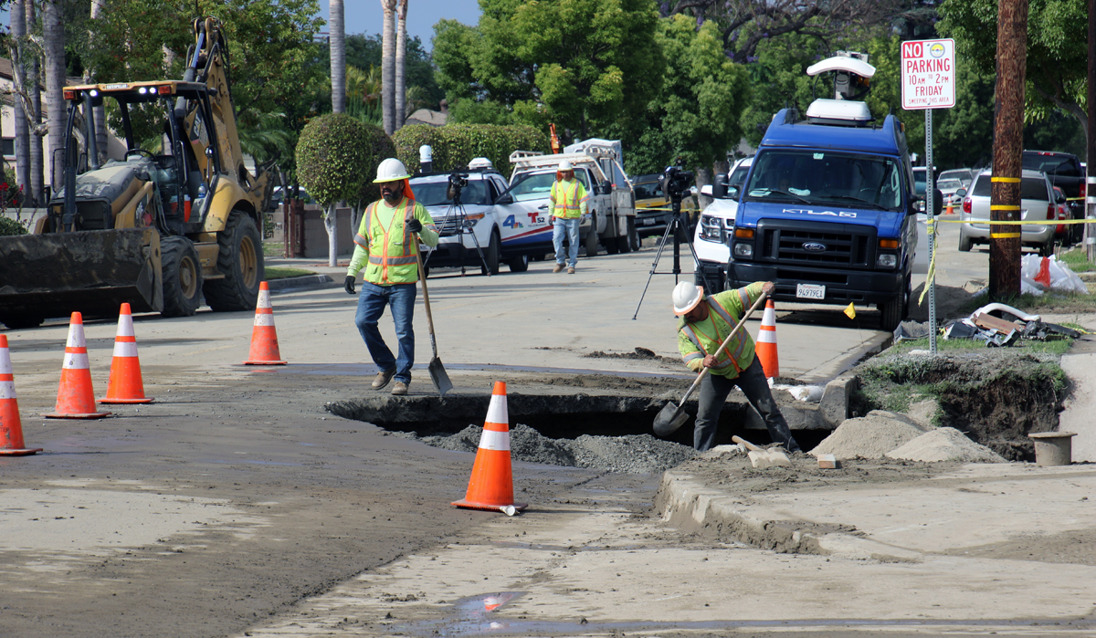 Street damaged by sinkhole could reopen today