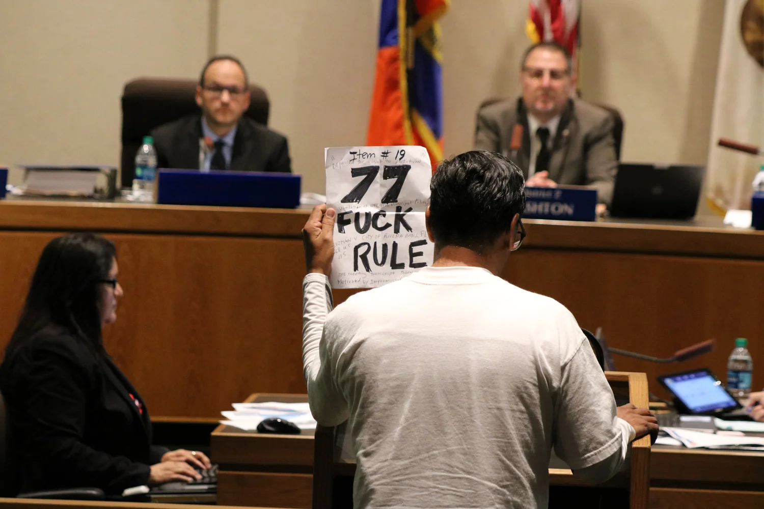 Downey gadfly tests the boundaries of free speech