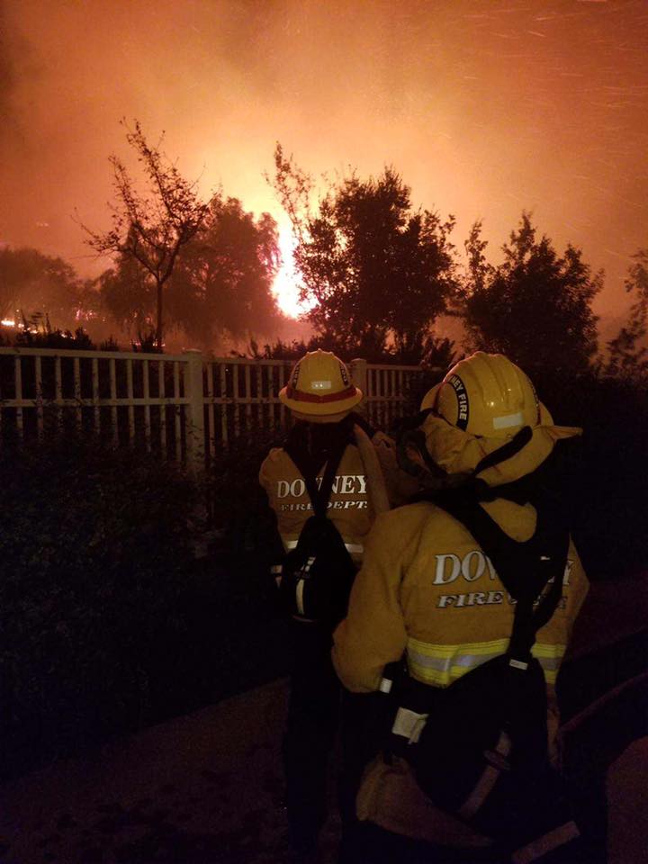 Downey firefighters deployed to fight blazes