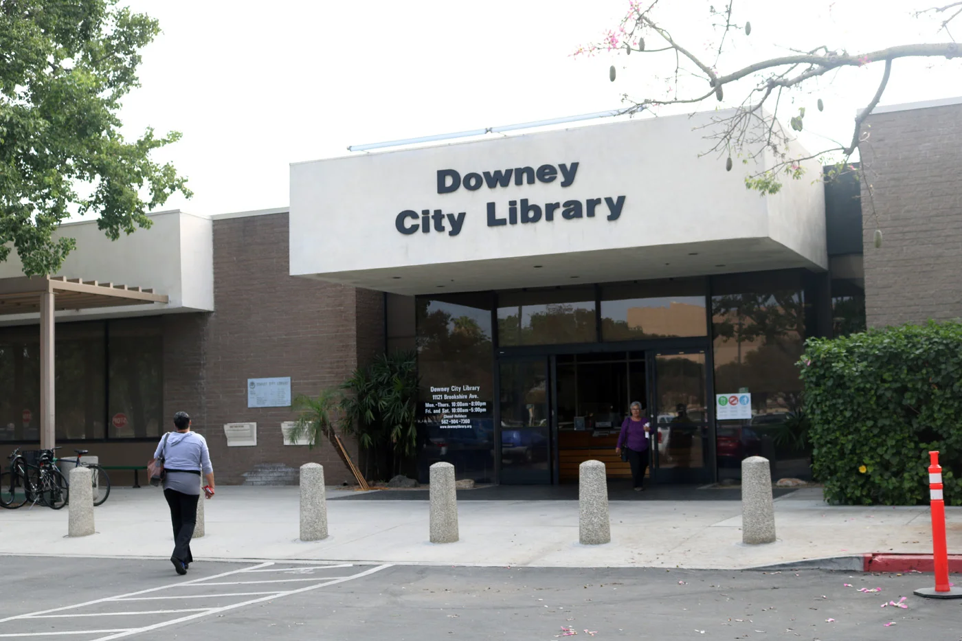 Why were Downey residents not asked about a library closure?