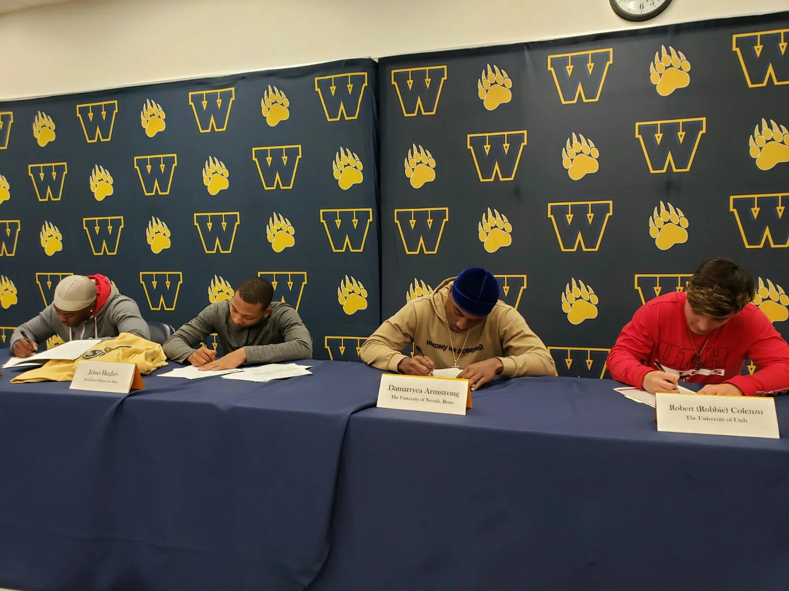 Warren High football players announce college choices
