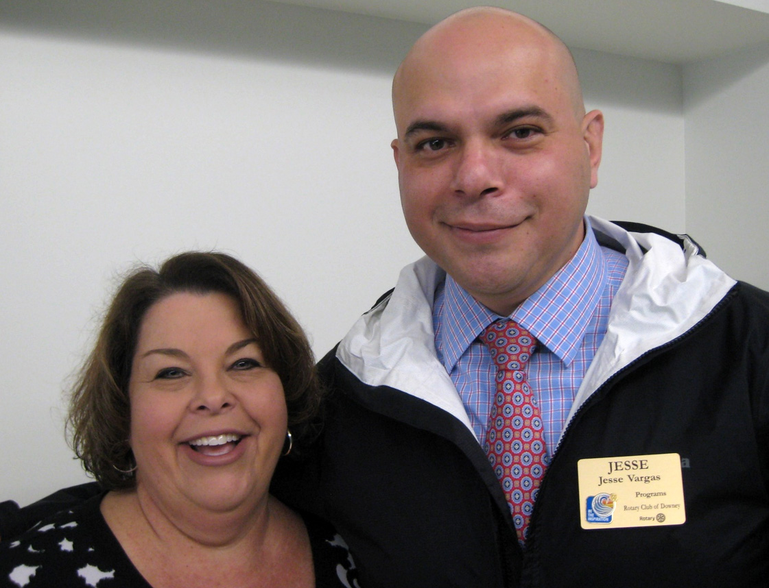 Deborah Arroyo, Rancho Los Amigos Foundation director, and Jesse Vargas, Rancho Los Amigos board member and Rotary program chair. Photo by Lorine Parks
