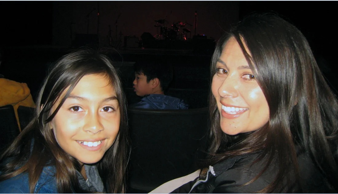Liliana and her mom, Elizabeth. Liliana plays violin at Gallatin Elementary. Photo by Lorine Parks