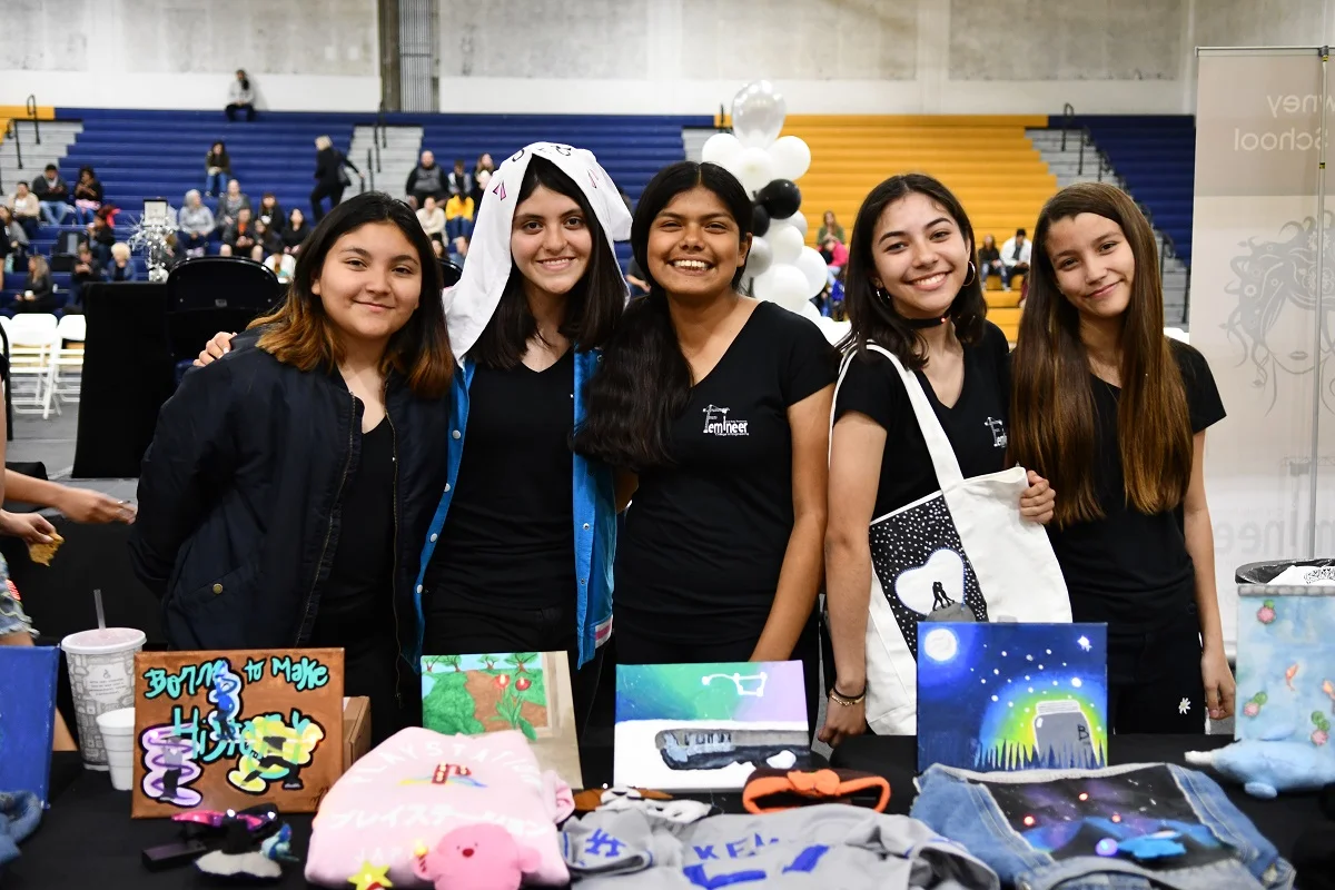 Students pose at the Femineer Gala, where female students showcased their work in engineering. Photos courtesy Downey Unified.