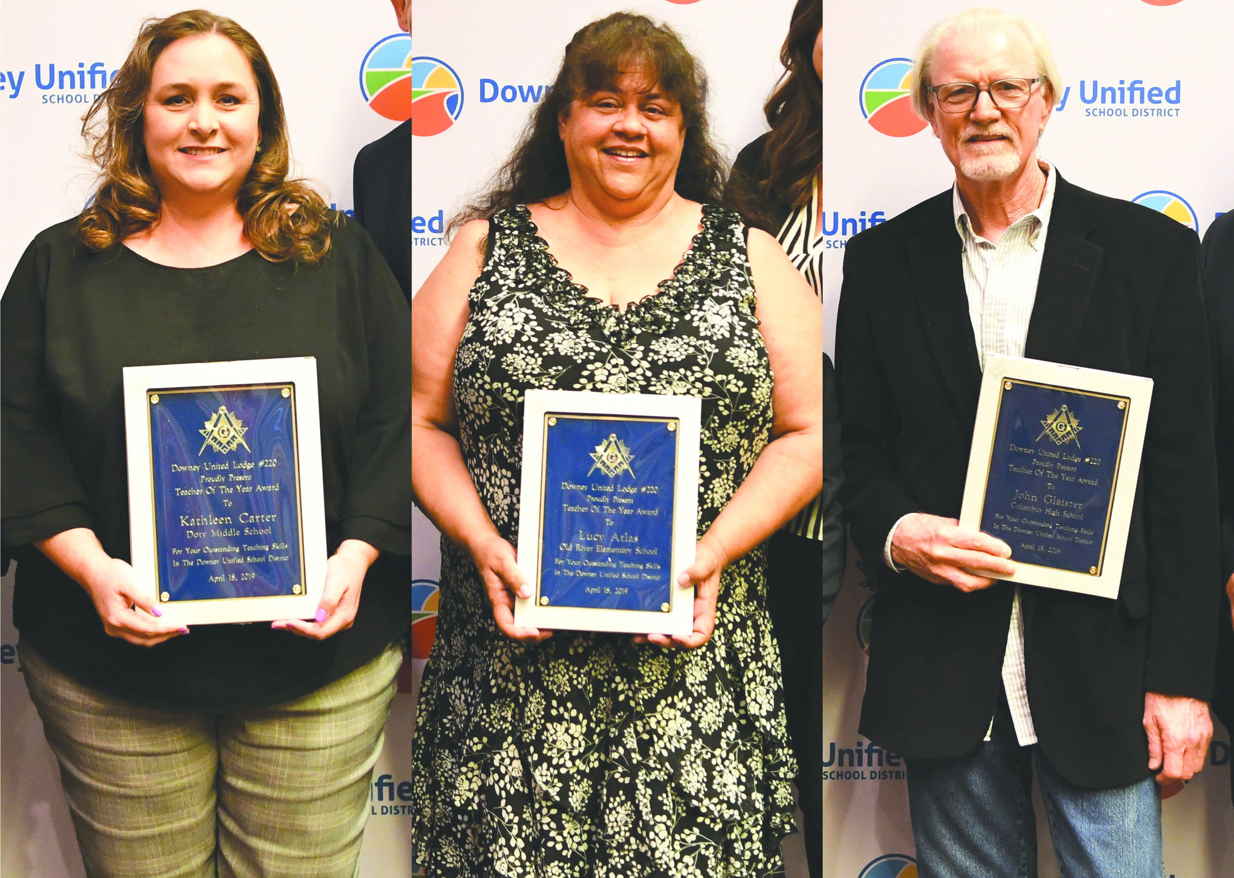Lucy Atlas, Kathleen Carter, John Glaister named Teachers of the Year