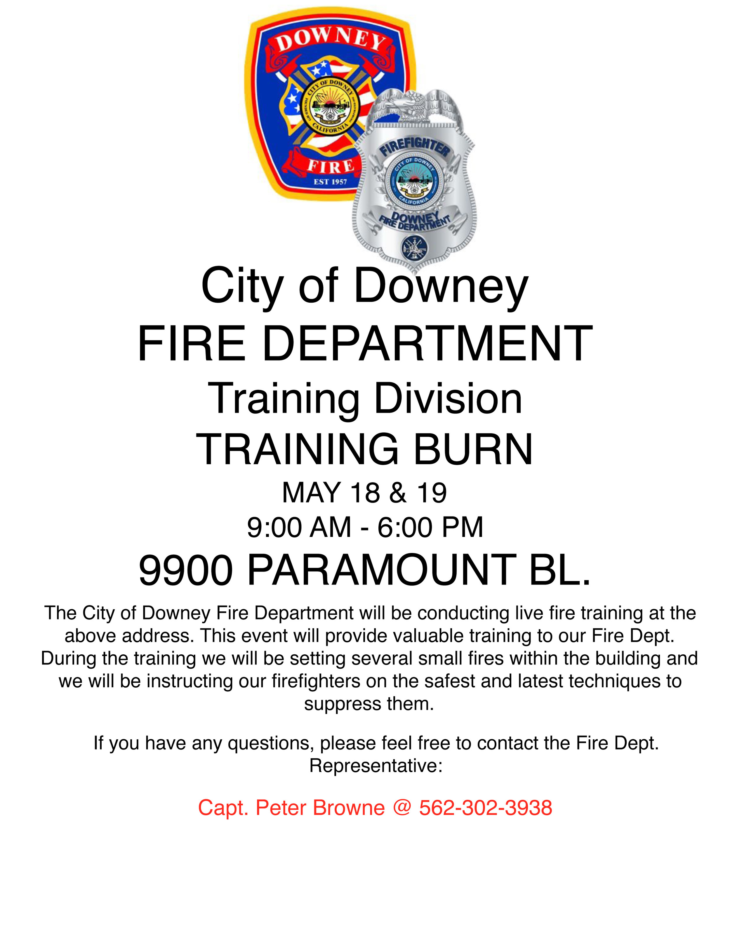 Firefighters setting small fires this weekend for training