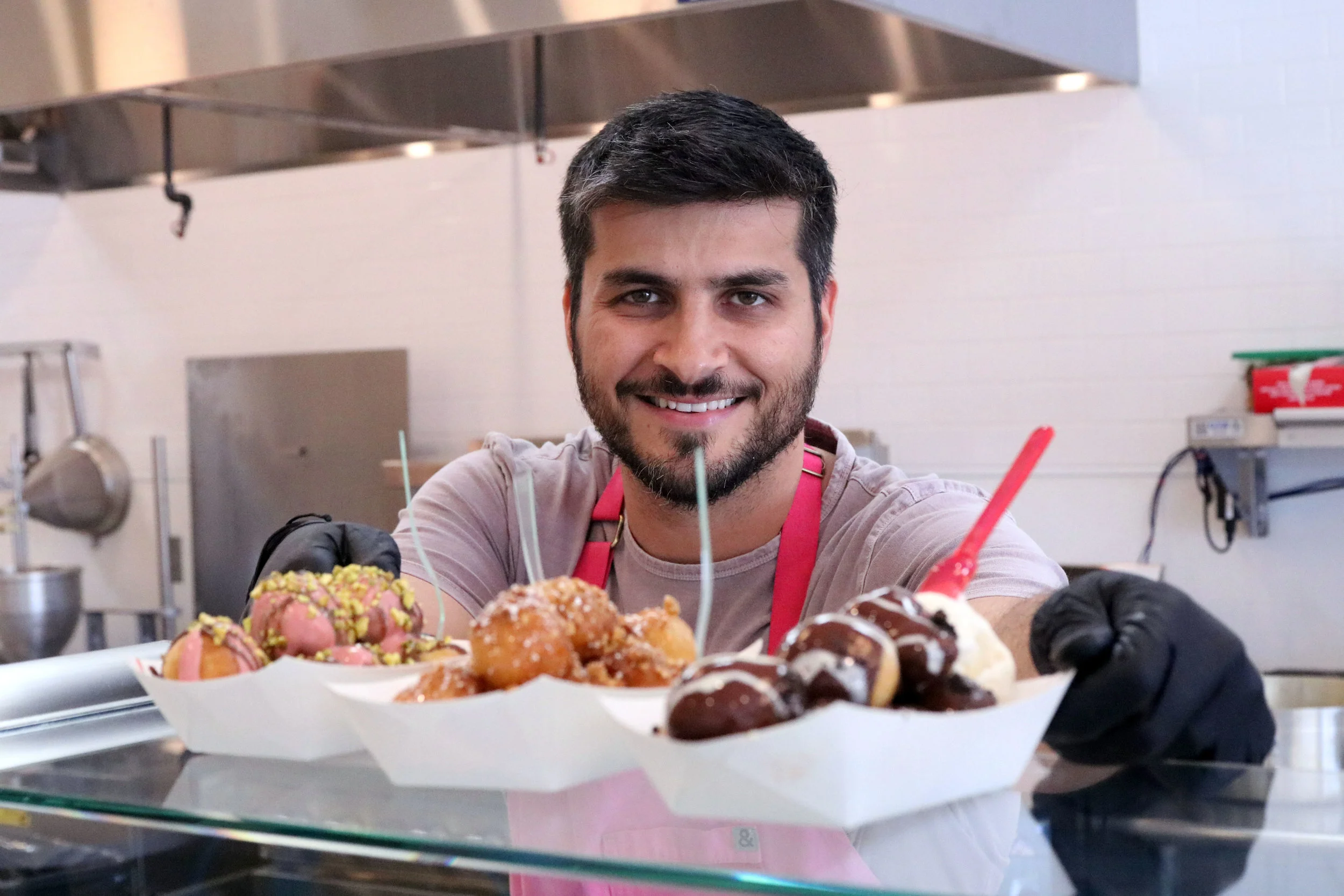 Chef “Dino Marougas hopes to bring a modern take on a classic Greek sweet to Downey. Photo by Alex Dominguez