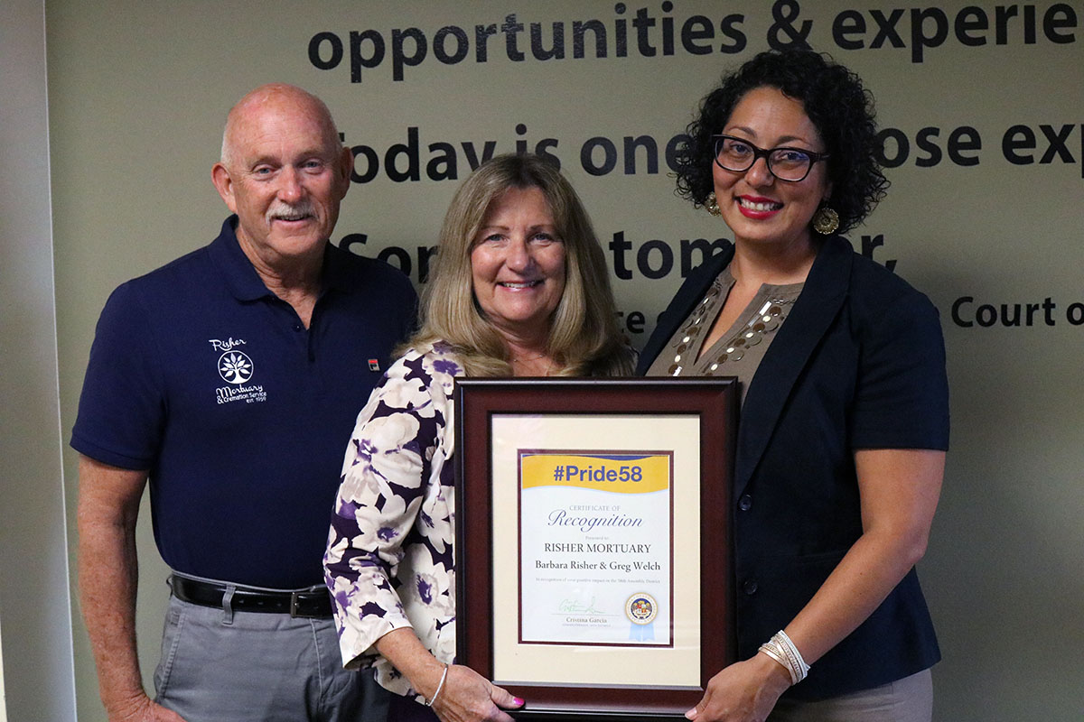 Risher Mortuary honored with #Pride58 award