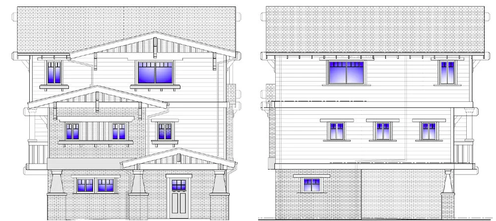 A rendering of the 12 townhomes being built at 7224 Florence Ave.