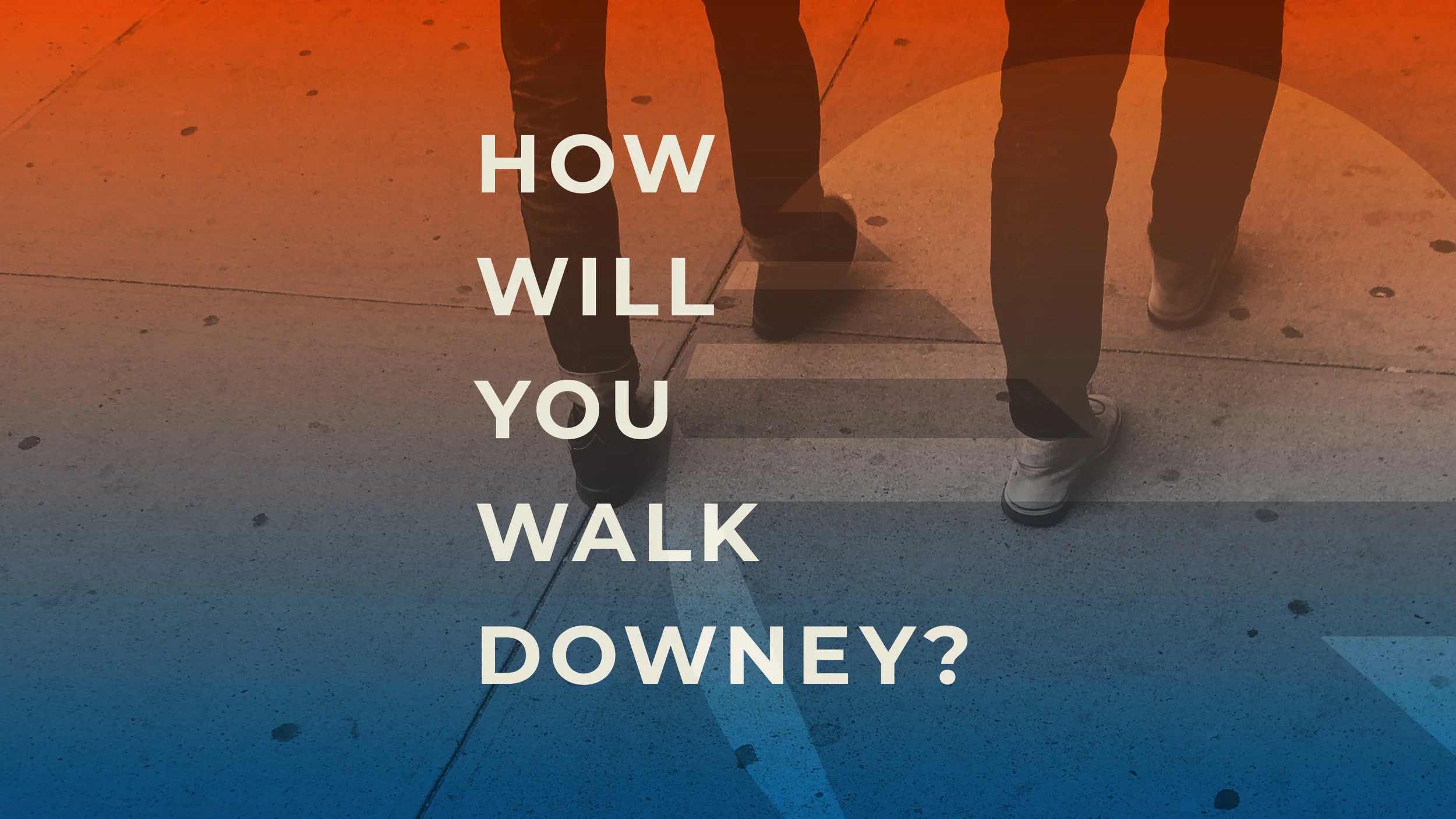 Stay Gallery featuring interactive exhibit for Downey's pedestrian plan