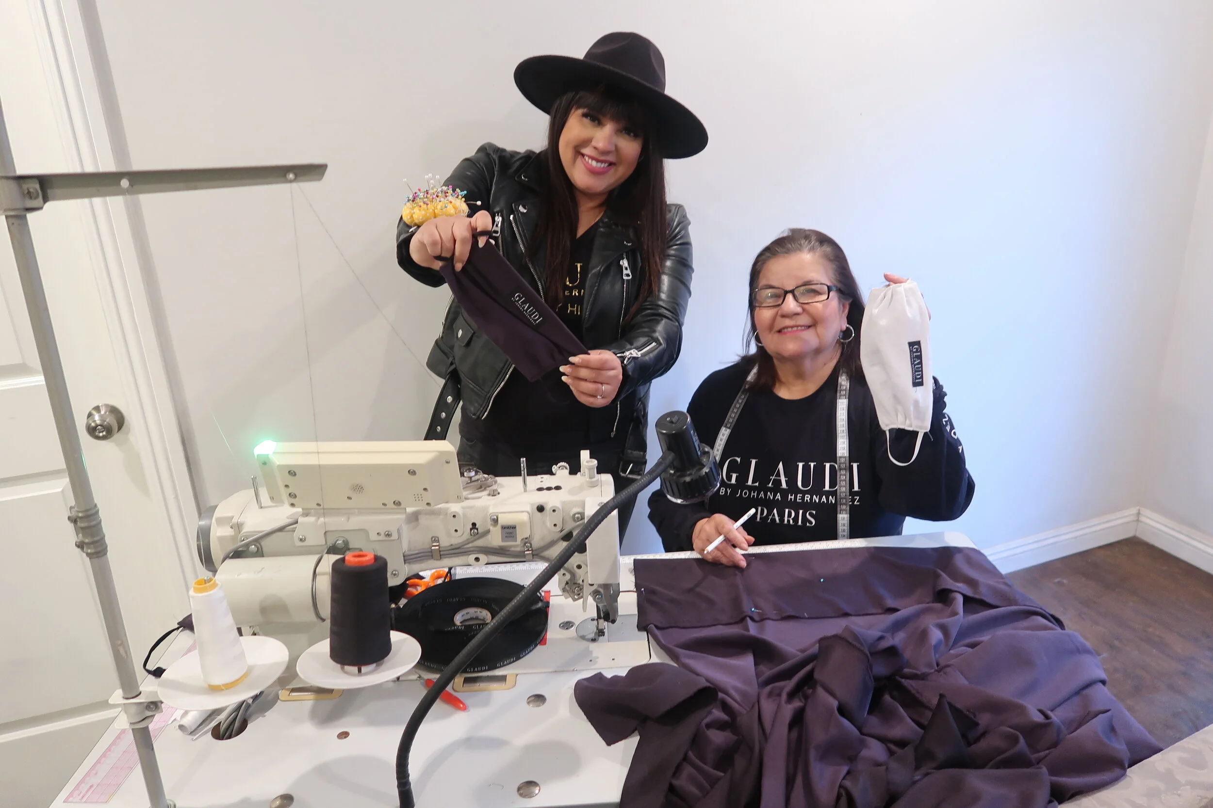 Downey fashion designer Johana Hernández making safety masks for hospital workers