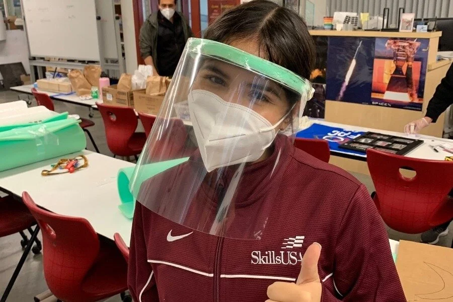 Downey students raising money to create face shields