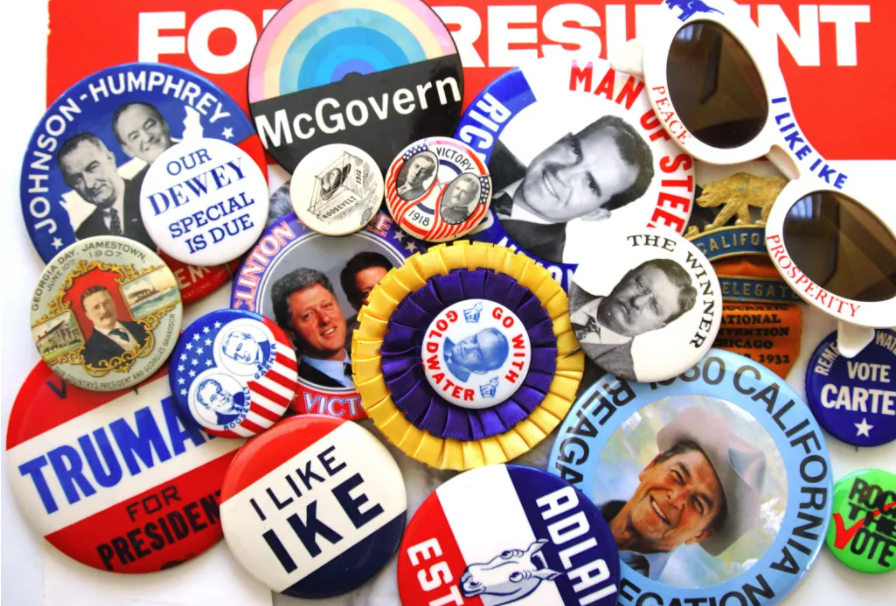 Things you didn't know about Downey: Political buttons