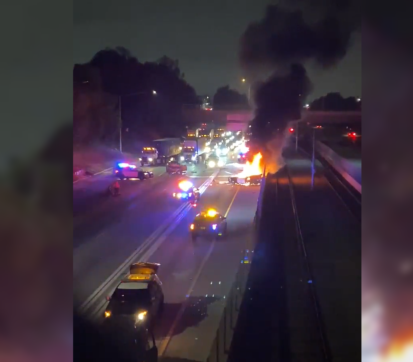 CHP officer hospitalized after freeway collision (updated)