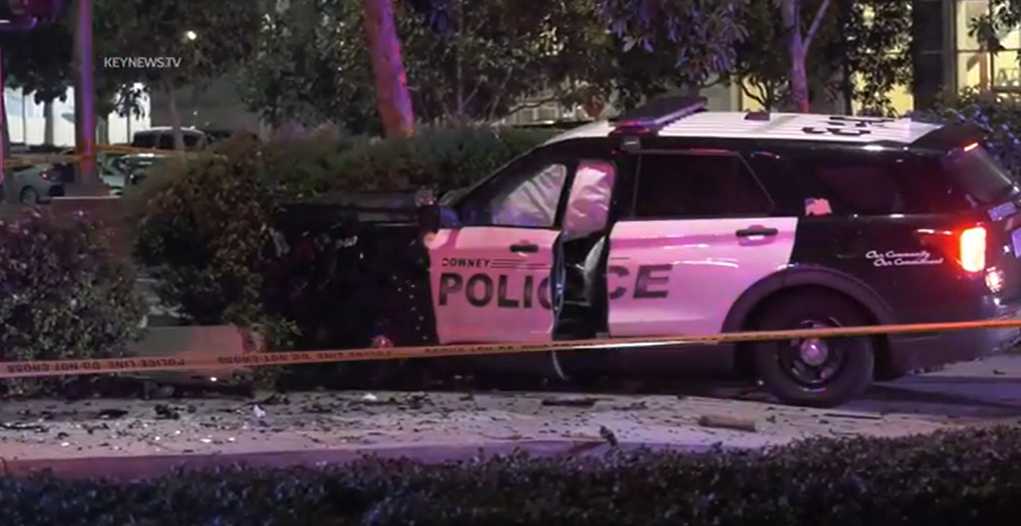 Downey police officer involved in head-on crash