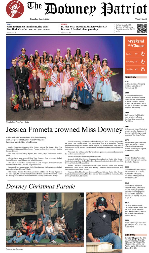 VOL. 23, NO. 36. DECEMBER 5, 2024