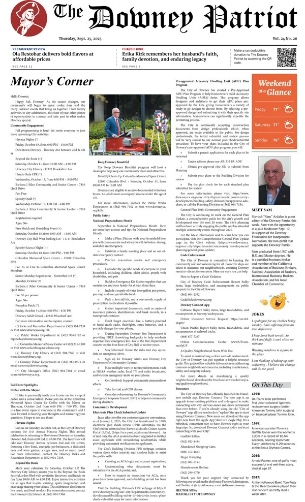 VOL. 24, NO. 26. SEPTEMBER 25, 2025