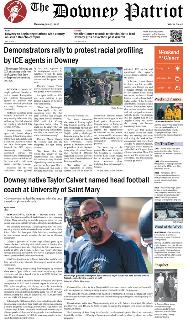 VOL. 24, NO. 42. JANUARY 15, 2026