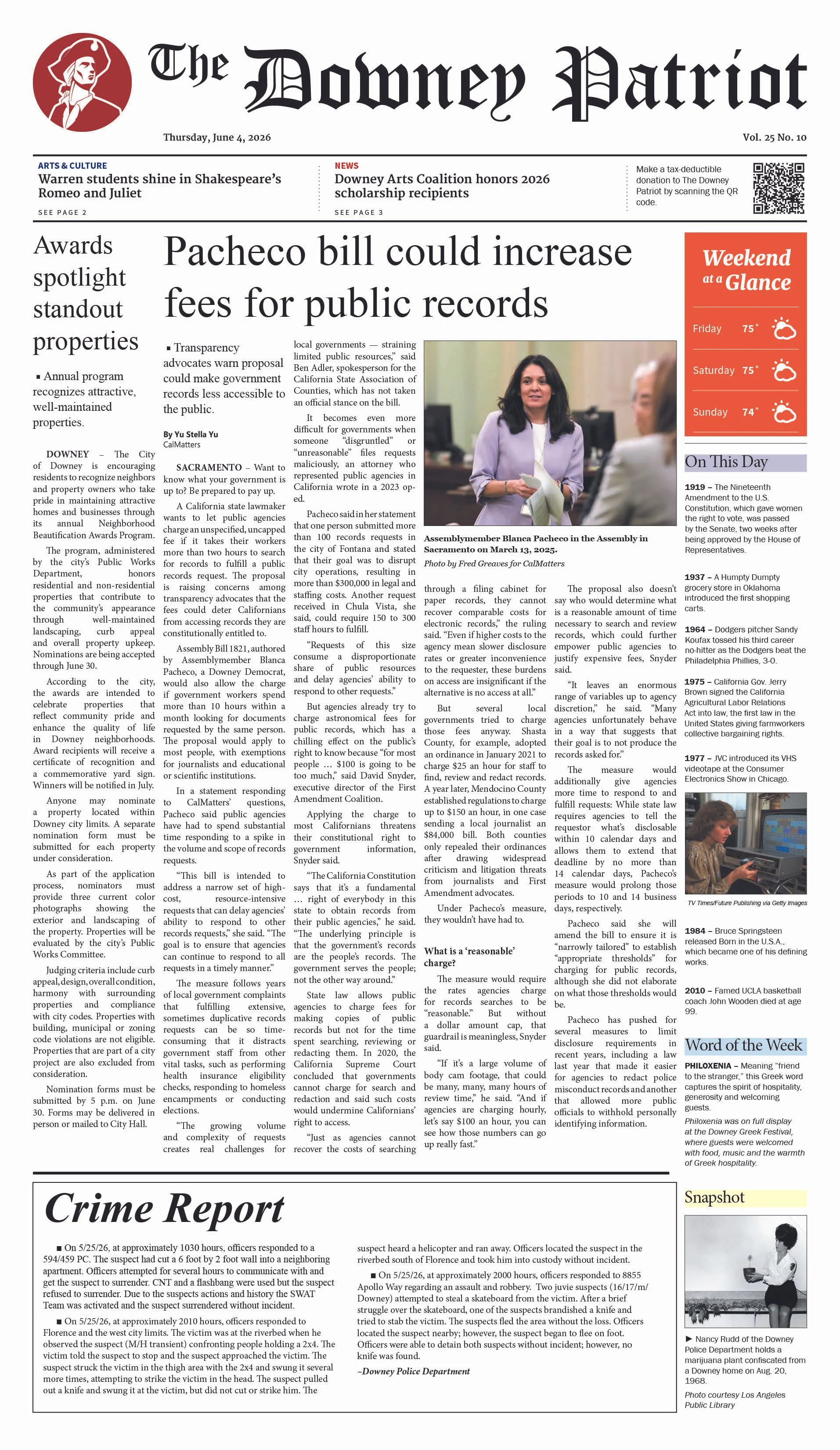 VOL. 25, NO. 10, JUNE 4, 2026