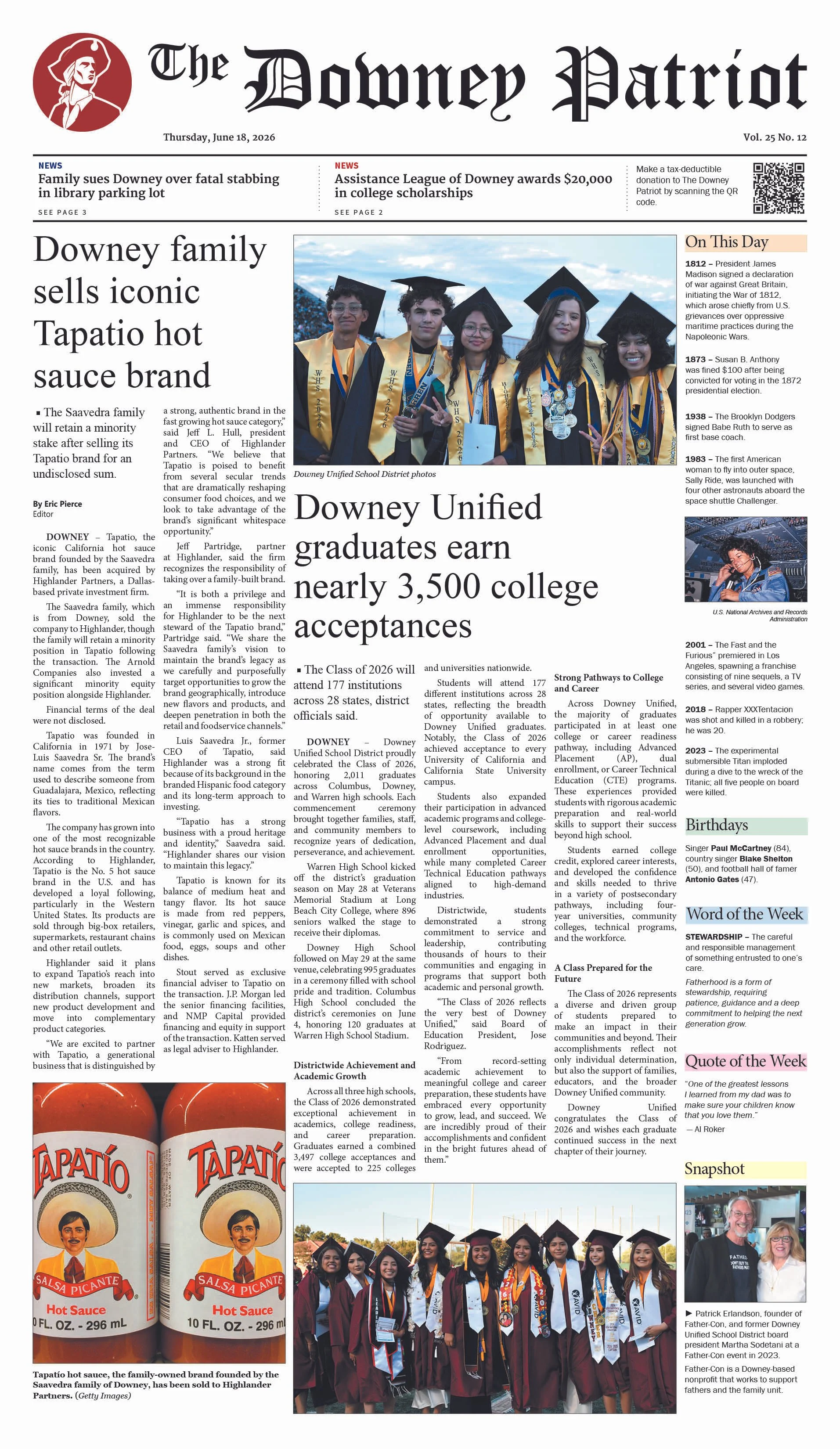 Vol. 25, No 11, June 18, 2026