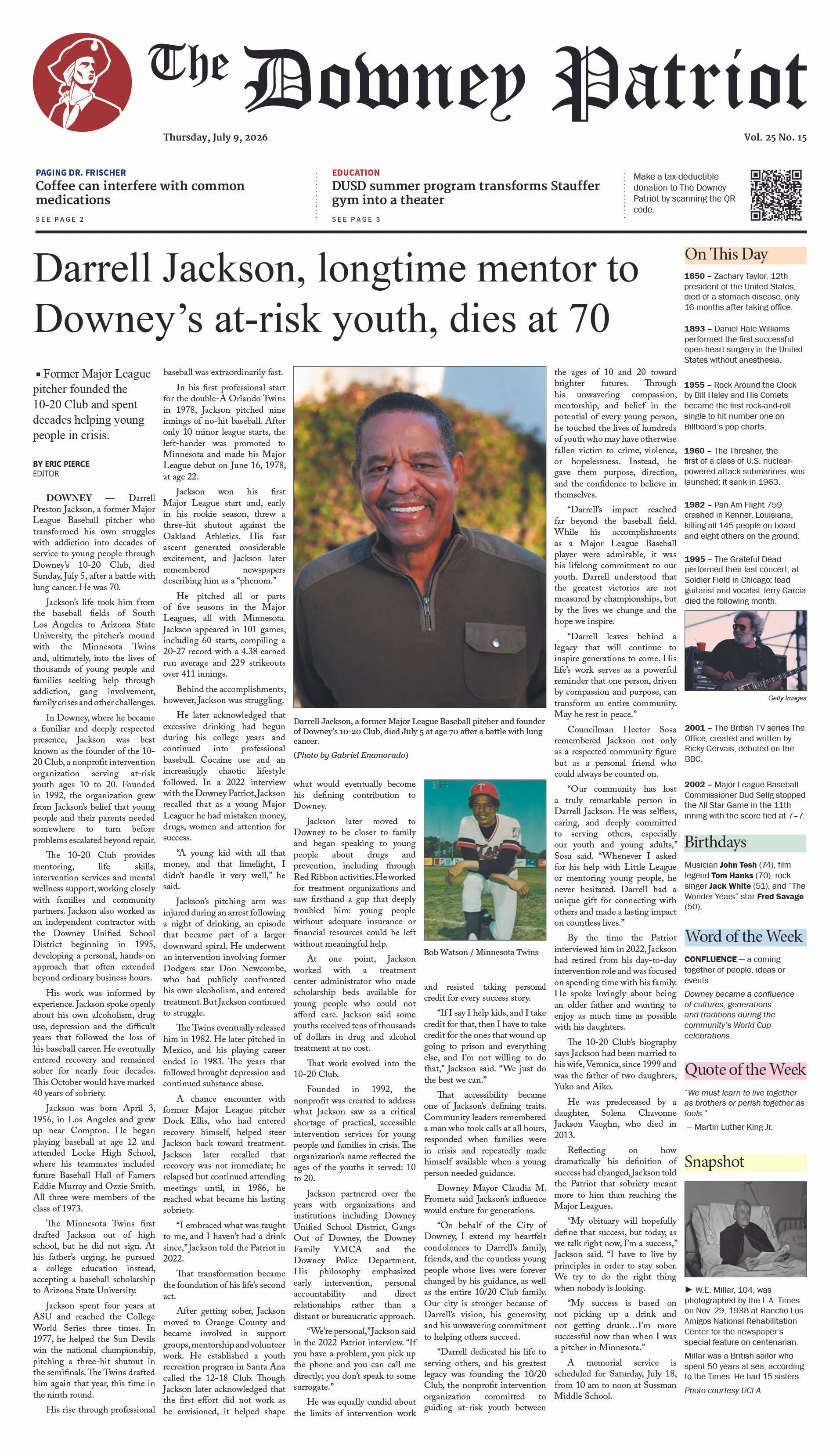 Vol. 25, No. 15, July 9, 2026