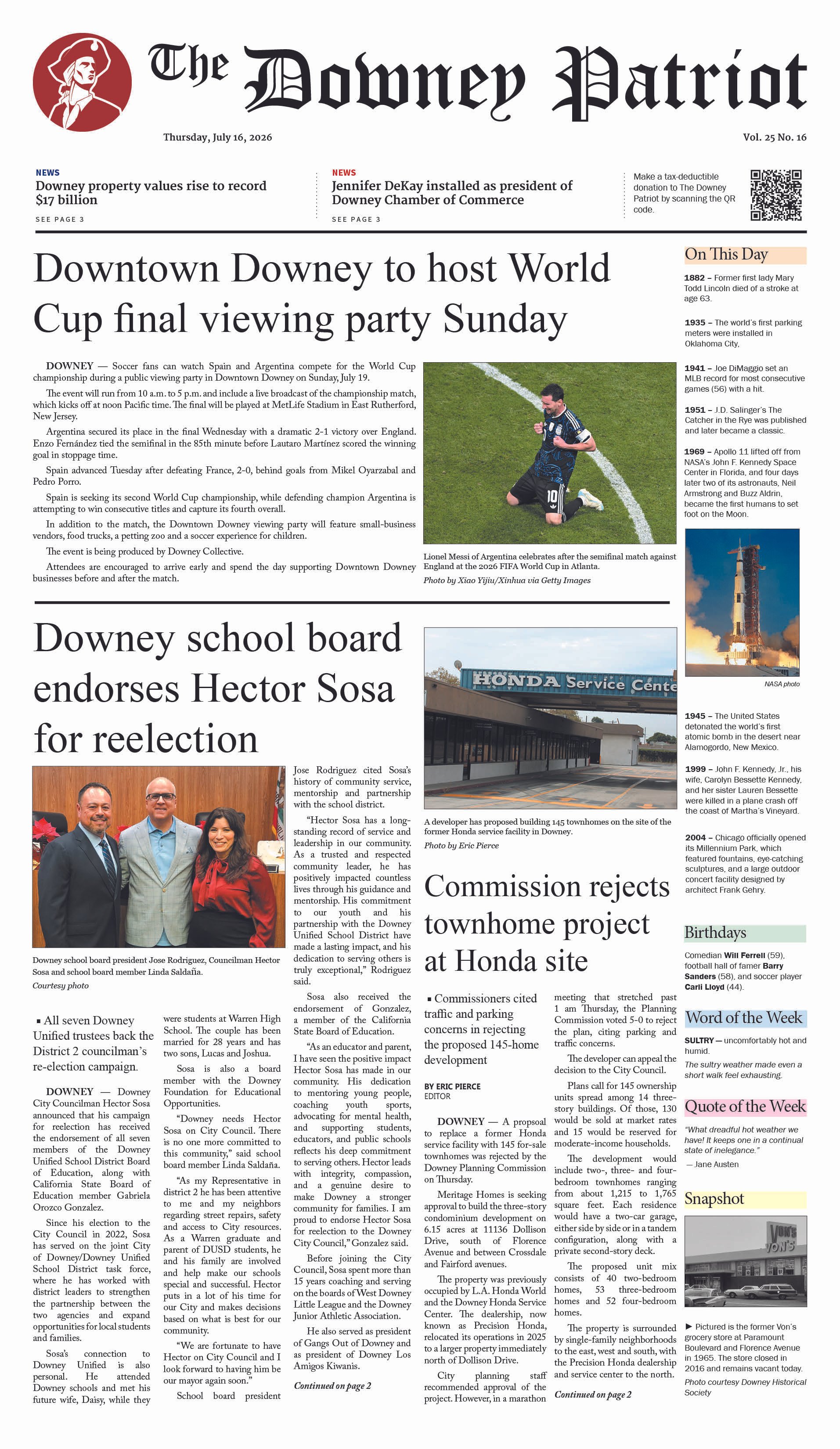 Vol. 25, No. 16, July 16, 2026