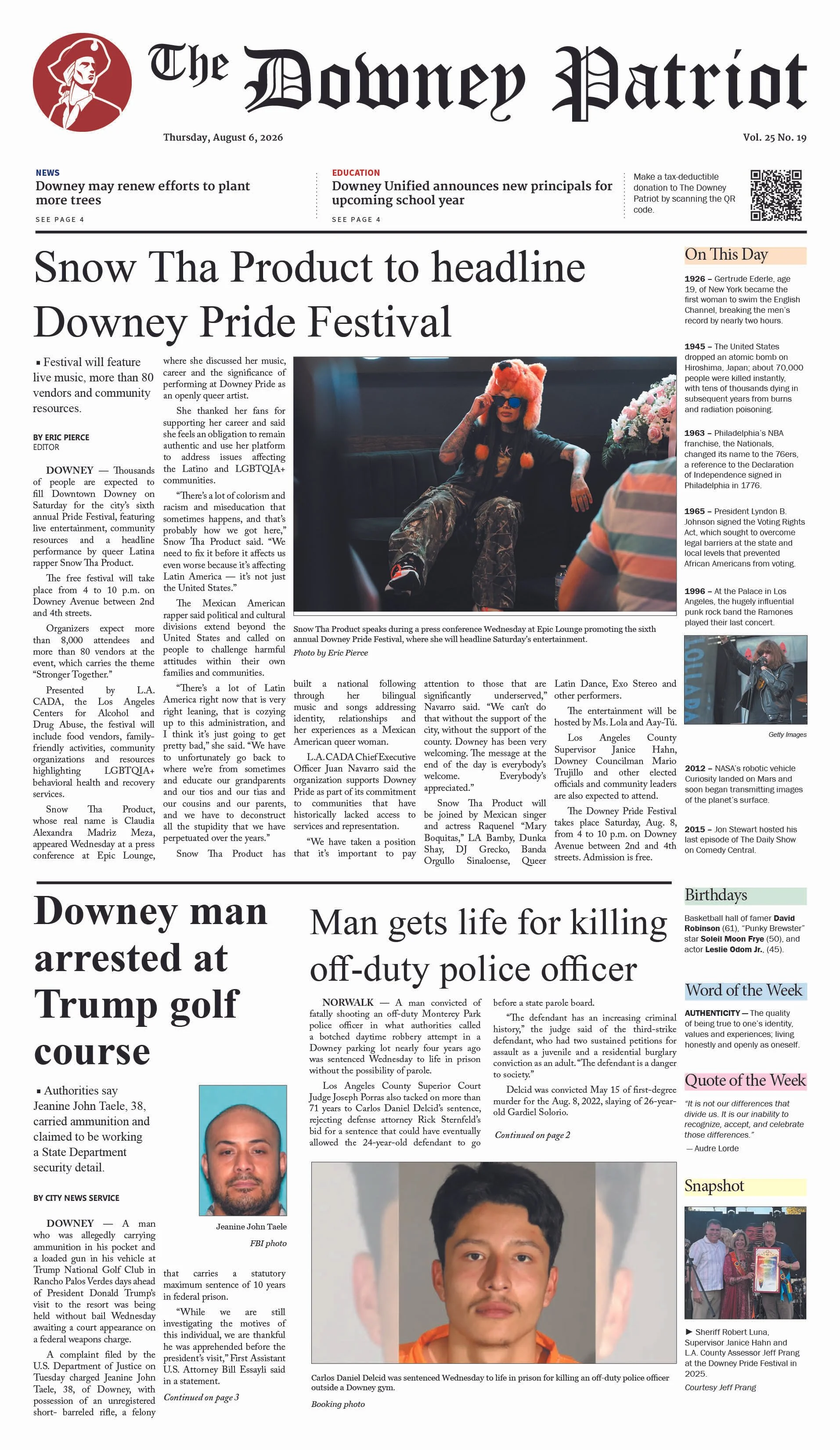 Vol. 25, No. 19, August 6, 2026