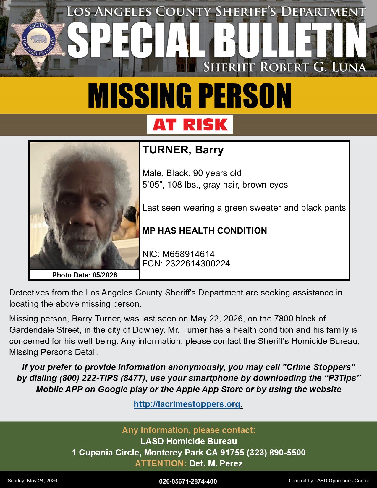 Detectives search for missing 90-year-old man