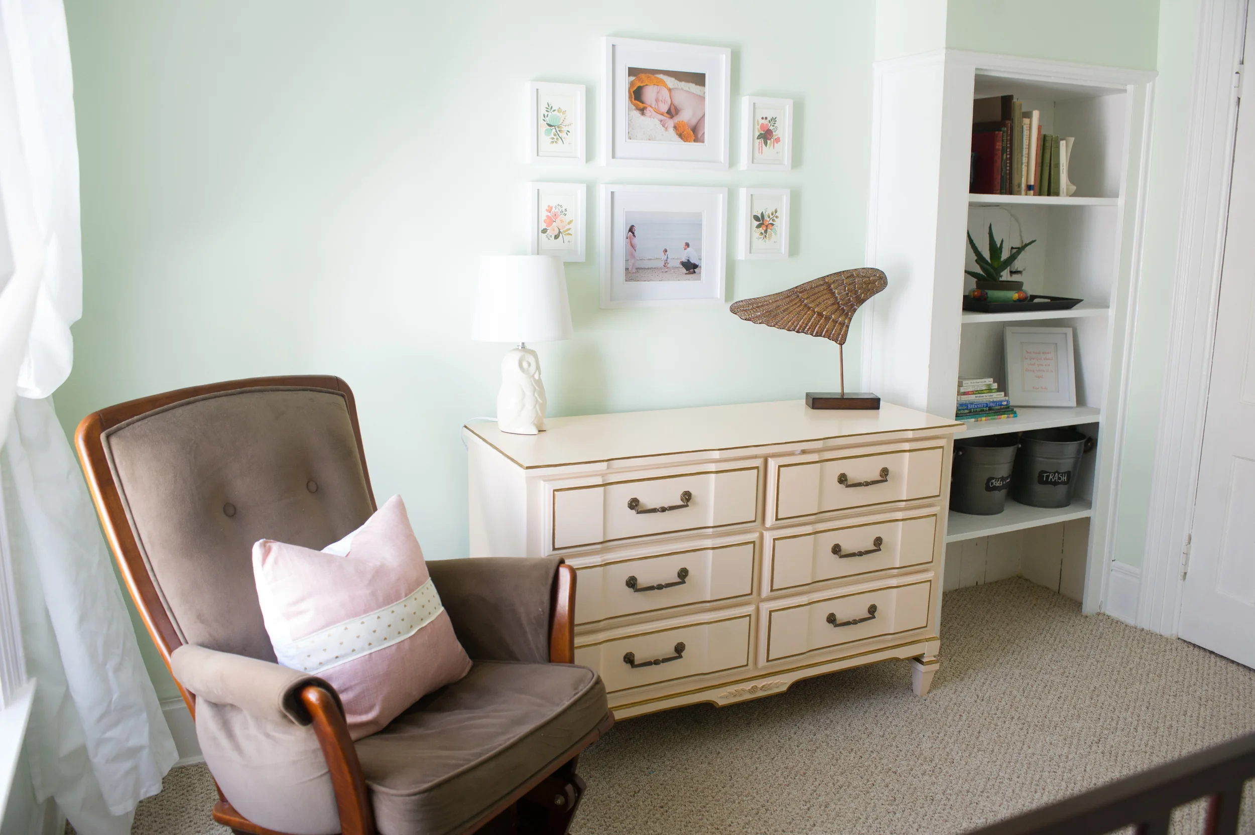 Nursery // Mint, Coral, and Gold // 5 O'Clock Design Co.