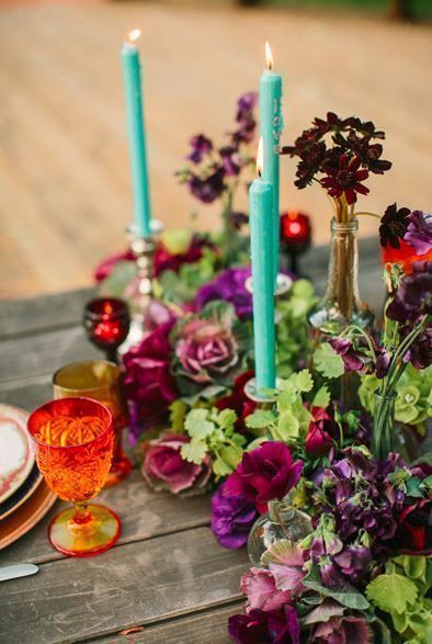 Jewel Tone Wedding // Flowers // Centerpieces