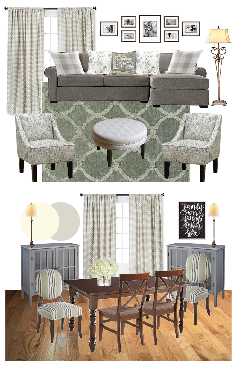 Sophisticated Living and Dining Room | Design Board | Mood Board
