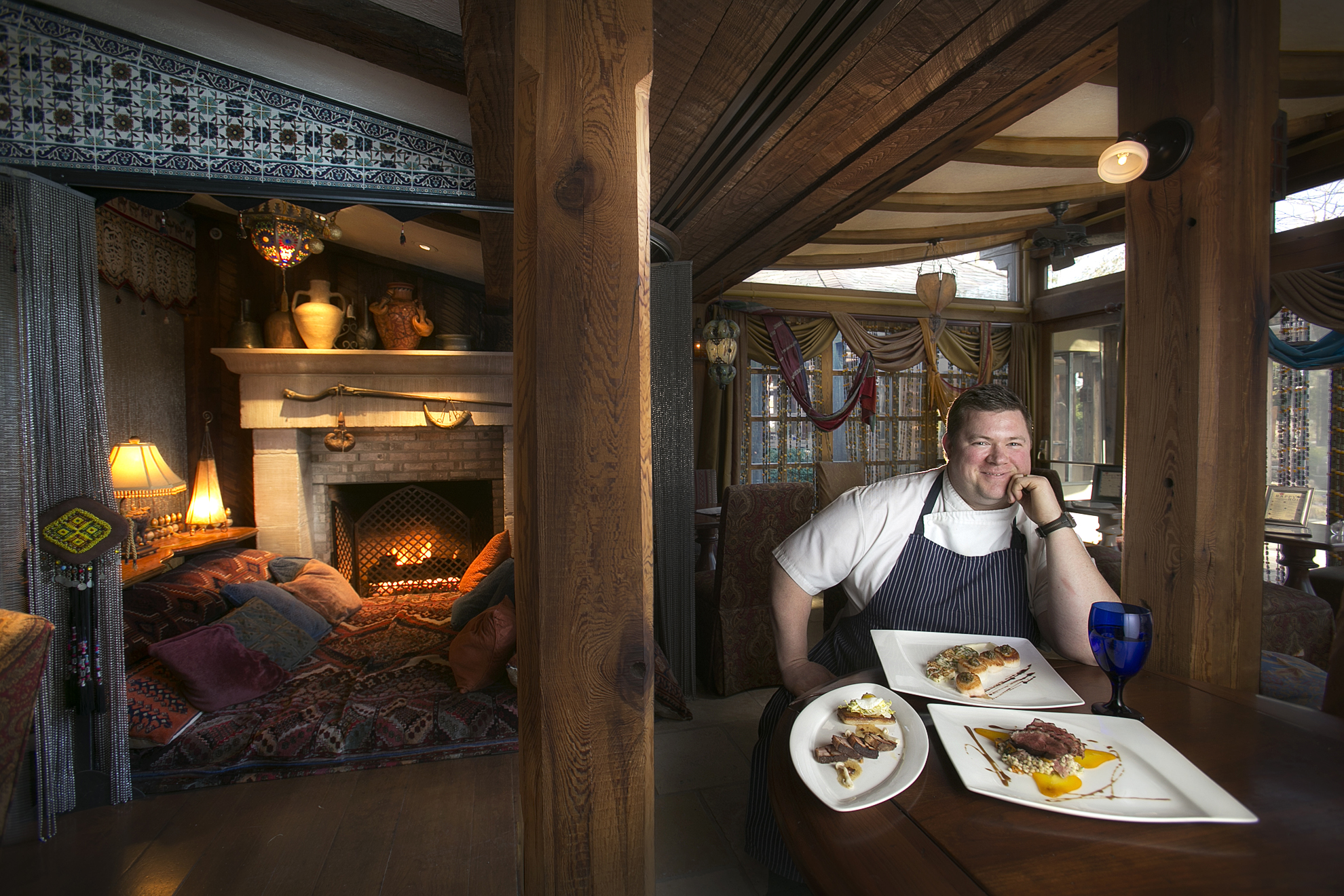 Chef at Rat's Restaurant in Grounds For Sculpture in Hamilton, Township, NJ.