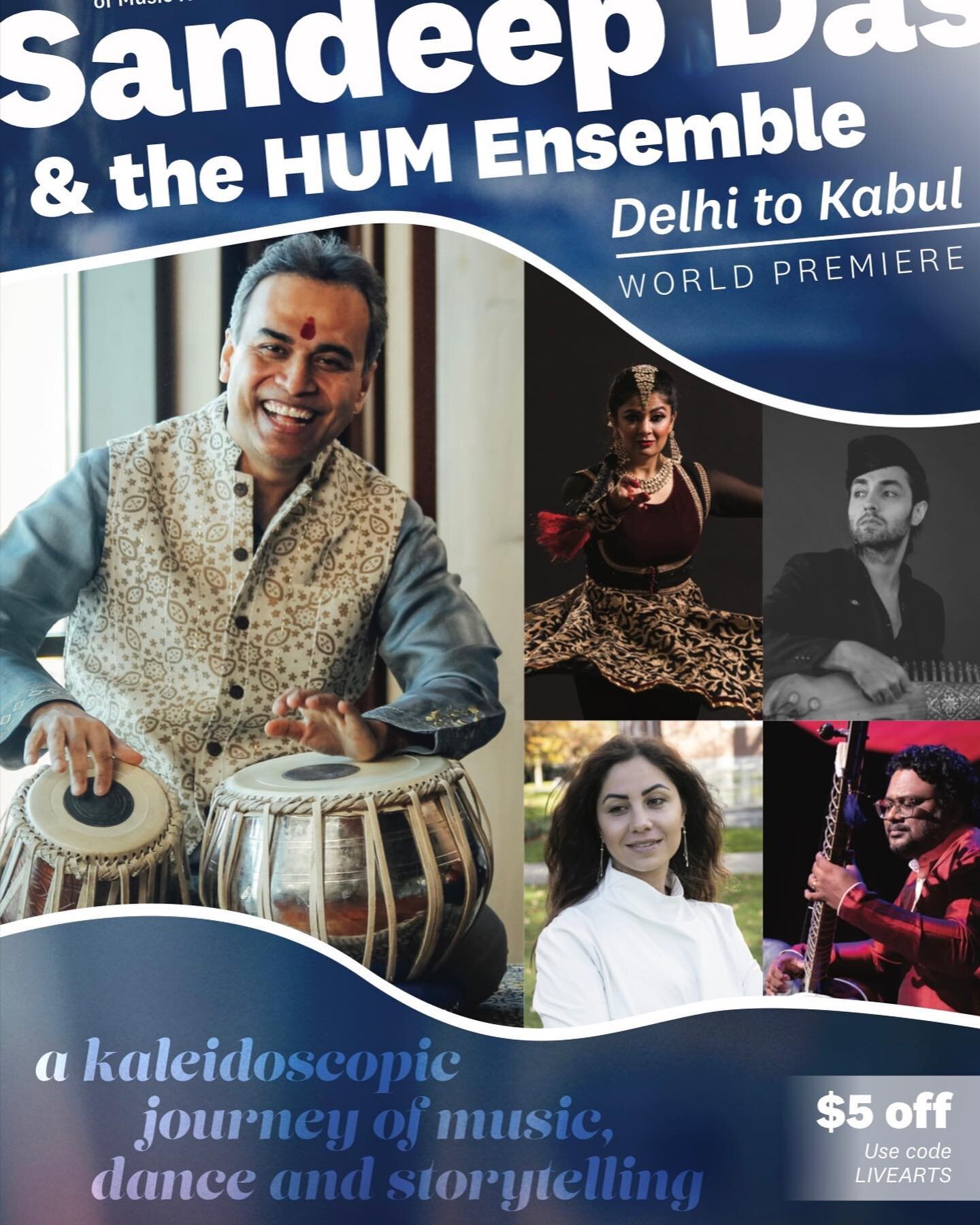 This week, the HUM Ensemble will be in residence at Dartmouth to develop &quot;Delhi to Kabul&quot;. The concert will take place at the Hopkins Center for the Arts, Dartmouth College on Thursday at 8pm!
.
.
.
.
.
.
.
#sitarrajib #dastabla #antaraasth