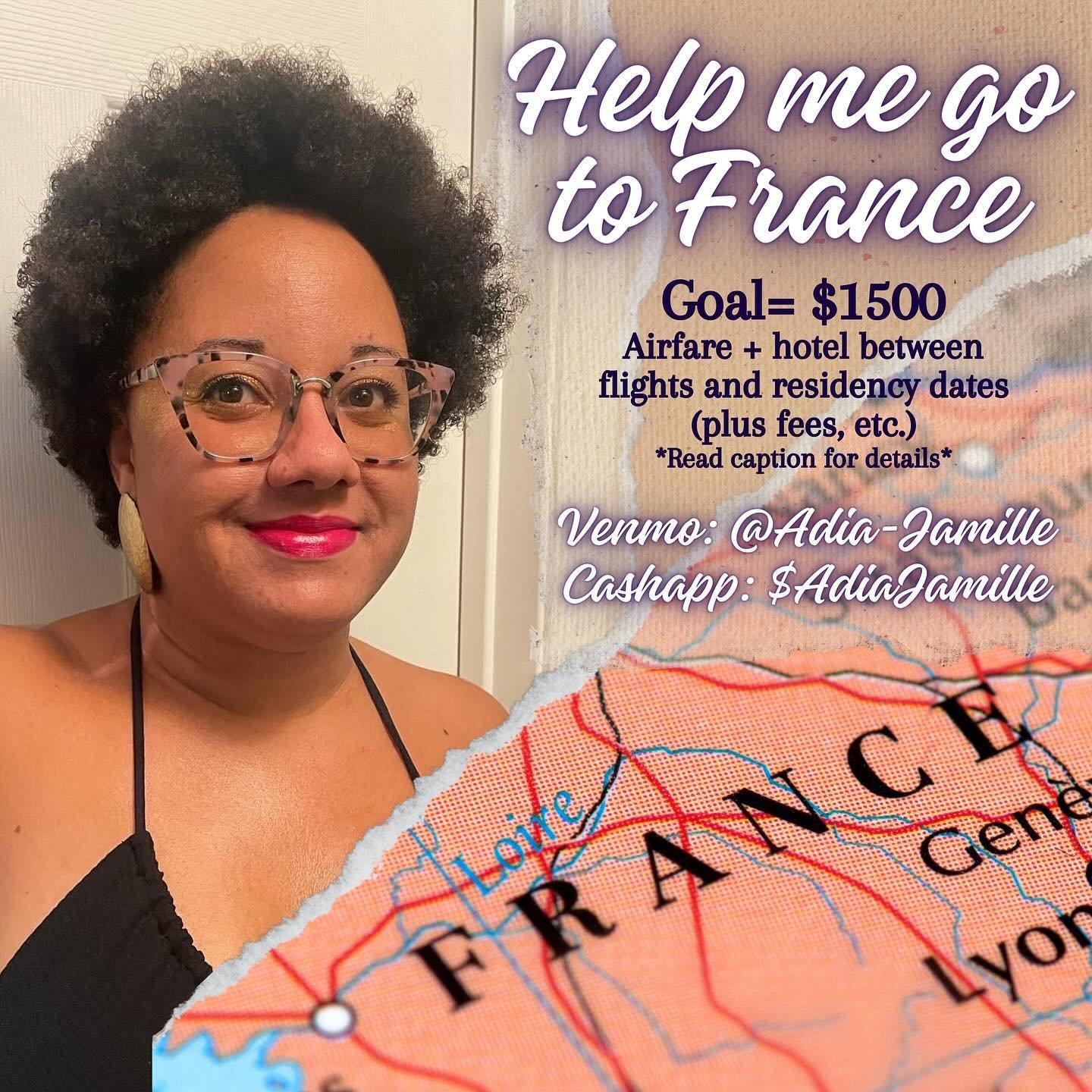 Hey y&rsquo;all! Another opportunity has arrived. I will be attending another residency, later this year, in France this time. Right now airfare is really low and I&rsquo;d love to take advantage of the low prices. BUT as you know I just got back fro
