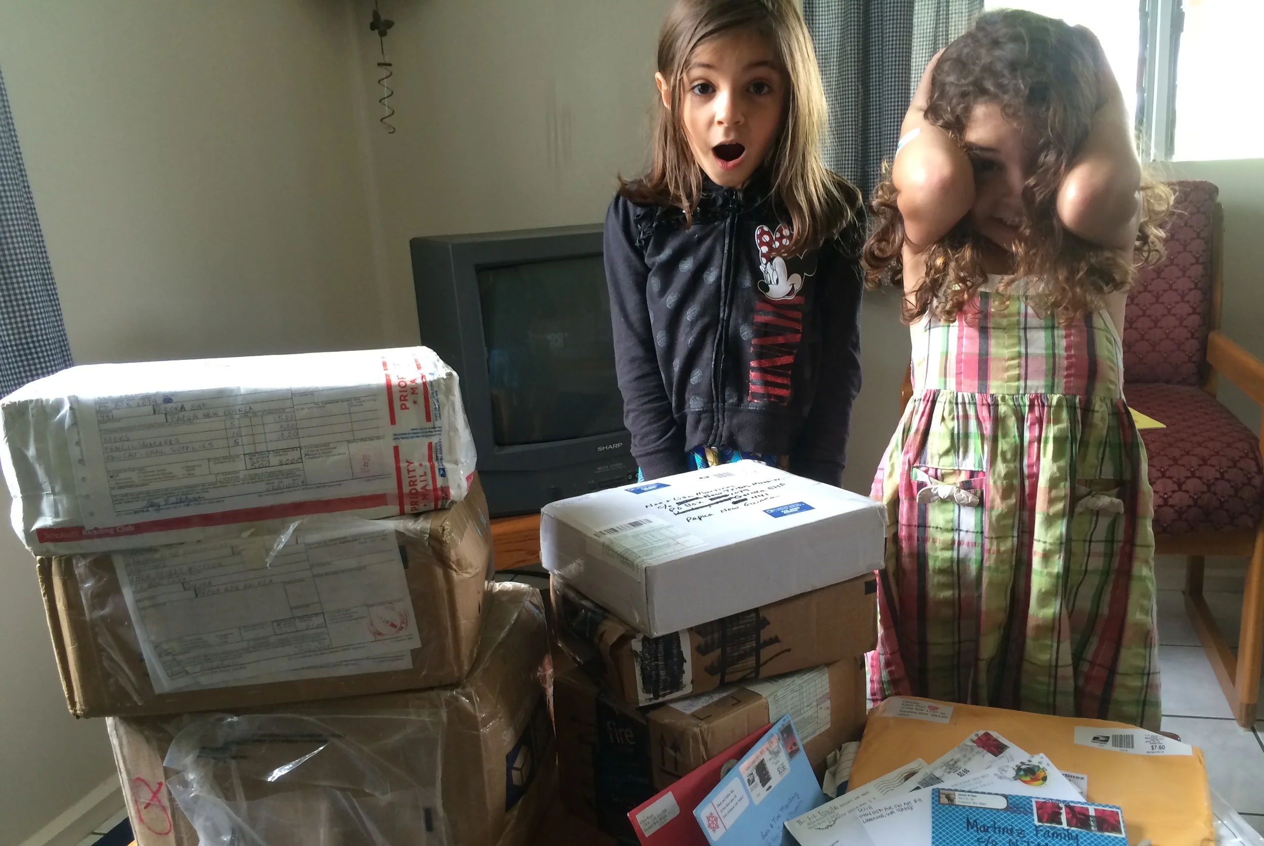 SO fun to find mail waiting for us from time to time! THANK YOU for your cards and packages!