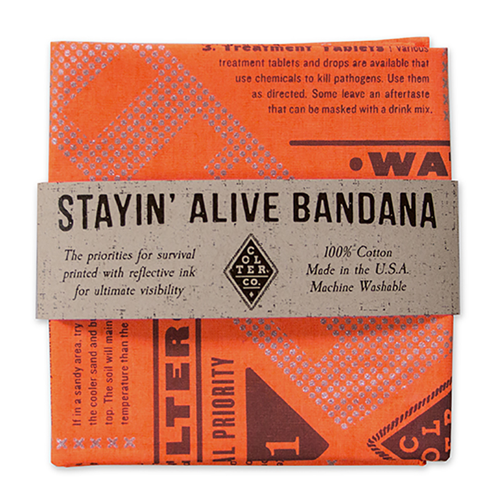 Colter Co stayin' alive survival bandana
