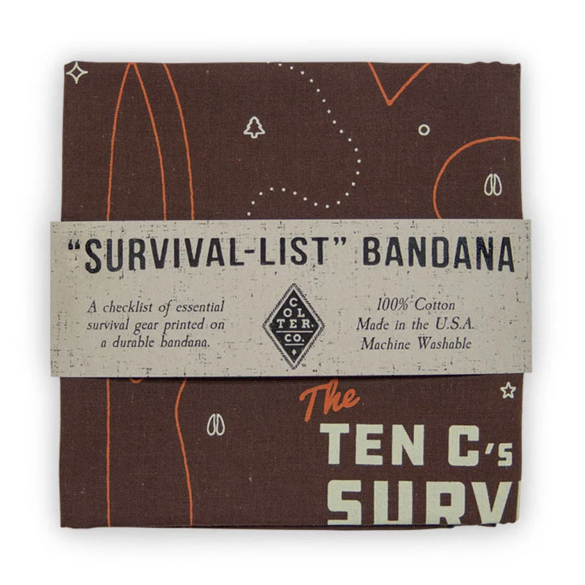 Colter Co survival-list survival bandana