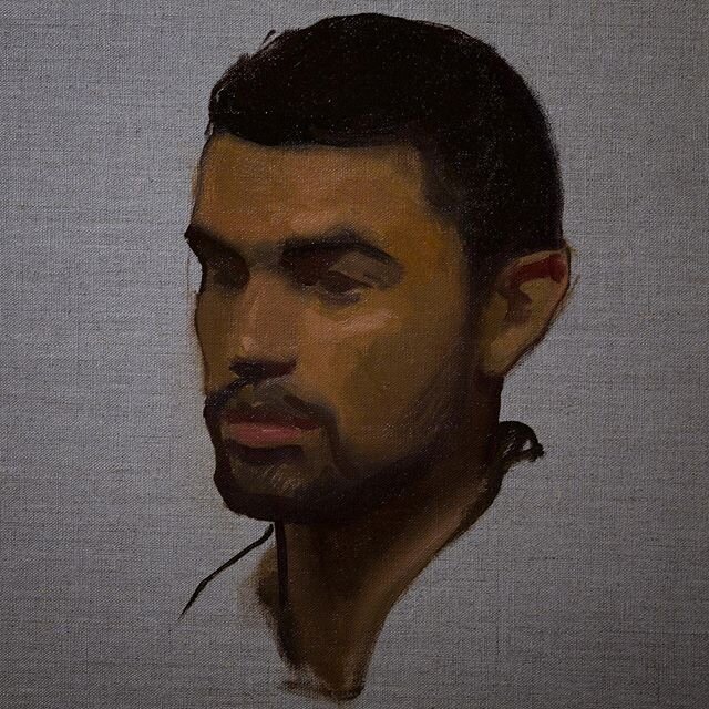 An oil sketch of Marcus @london_life_model ... This took me 40 minutes. Marcus is a very paintable man and I can recommend him highly to any artist looking for an excellent model!
.
.
.
#allaprima #oilpainting #headstudy #sketch #jamiecoreth #portrai