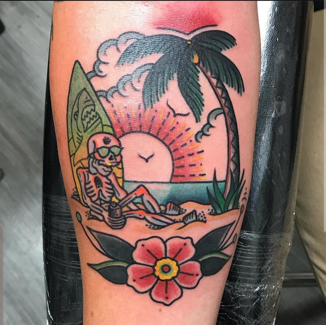 Explore the 50 Best Beach Tattoo Ideas 2019  Tattoodo