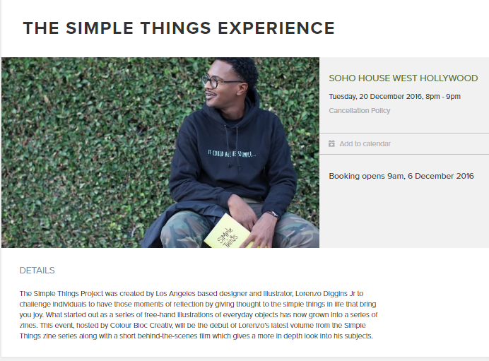 Curated an event to screen a short film and sell merchandise at the Soho House.