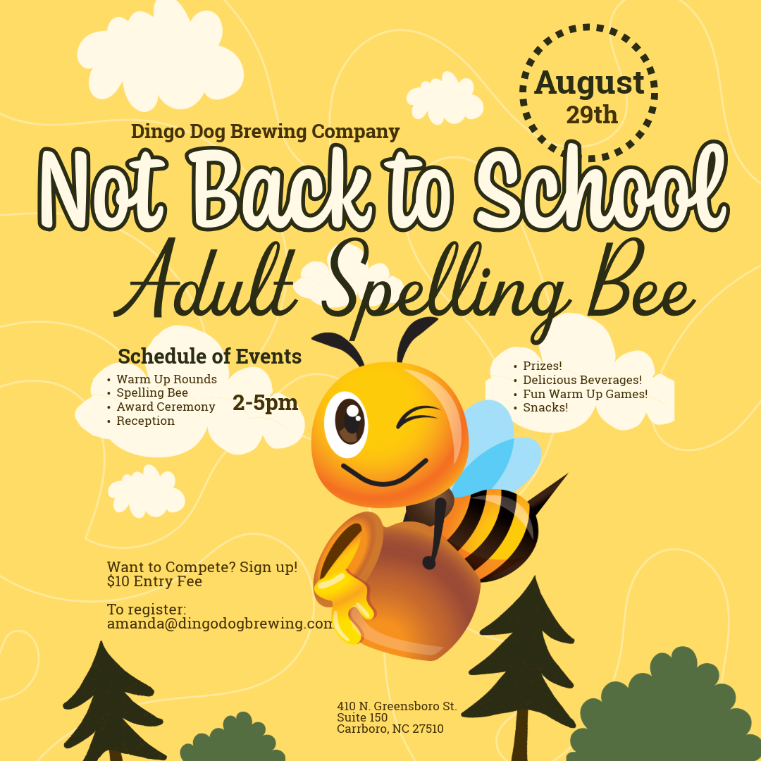 Not Back to School: Adult Spelling Bee!
